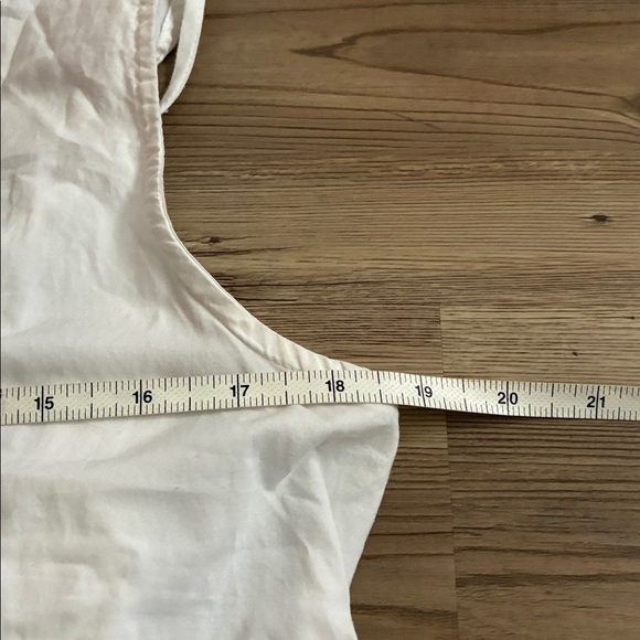 Madewell Rickrack Cattail Tiered Cotton Dress White Sleeveless Size M Lined - Picture 10 of 12